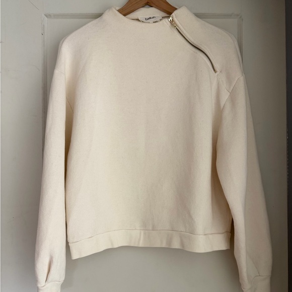 ba&sh Sweaters - ba&sh Cream Zip-Shoulder Ricardo, Off-White Sweater Size 2